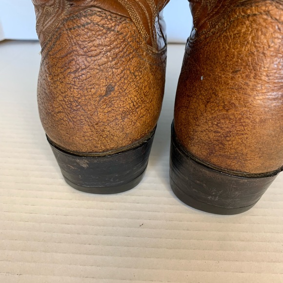 Vintage Justin Brown Leather Western Cowboy Boots Size 8D Rodeo - Picture 11 of 16